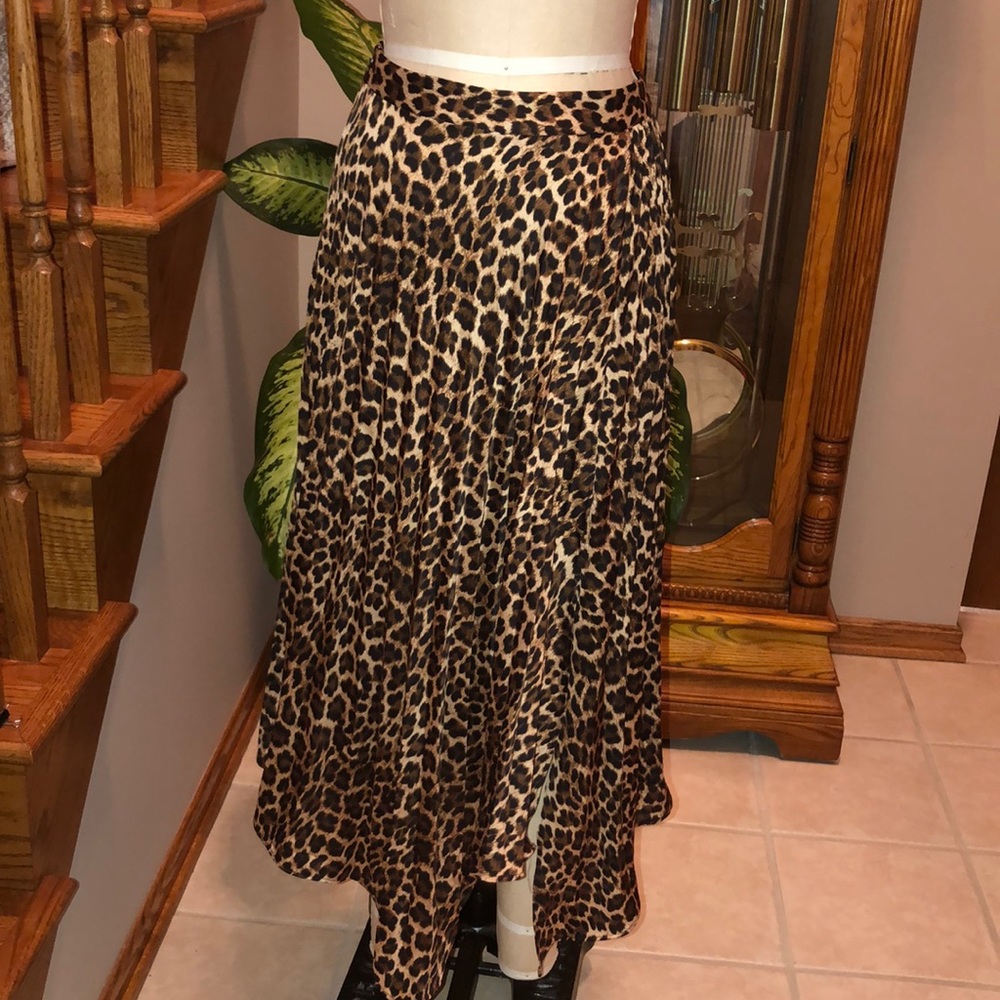 Zara pleated slip skirt with split